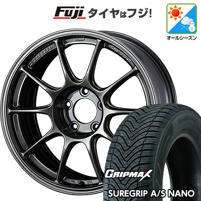 【新品国産車用5穴114.3】 オールシーズンタイヤ ホイール4本セット 225/65R17 グリップマックス シュアグリップ オールシーズン ナノ(限定) WEDS ウェッズスポーツ TC-105X 7.5J 17インチ(送料無料)