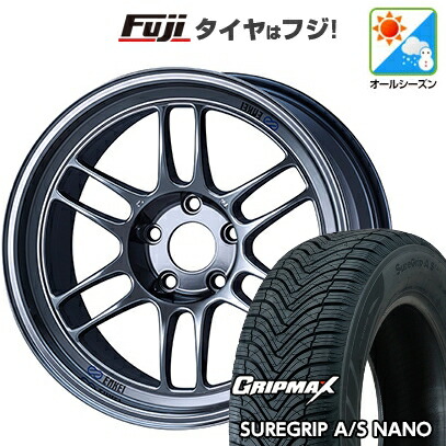【新品国産車用5穴114.3】 オールシーズンタイヤ ホイール4本セット 225/65R17 グリップマックス シュアグリップ オールシーズン ナノ(限定) ENKEI エンケイ Racing RP-F1 7J 17インチ(送料無料)