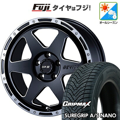 【新品国産車用5穴114.3】 オールシーズンタイヤ ホイール4本セット 225/65R17 グリップマックス シュアグリップ オールシーズン ナノ(限定) SSR ディバイド TR-6【限定】 7J 17インチ(送料無料)｜フジ スペシャルセレクション