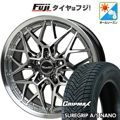 【新品国産車用5穴114.3】 オールシーズンタイヤ ホイール4本セット 225/65R17 グリップマックス シュアグリップ オールシーズン ナノ(限定) ホットスタッフ プレシャス アストM5 7J 17インチ(送料無料)
