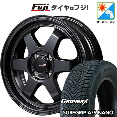 【新品国産車用5穴114.3】 オールシーズンタイヤ ホイール4本セット 225/60R17 グリップマックス シュアグリップ オールシーズン ナノ(限定) MID WHEELS MID RACING R06 7.5J 17インチ(送料無料)