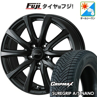 【新品国産車用5穴114.3】 オールシーズンタイヤ ホイール4本セット 225/60R17 グリップマックス シュアグリップ オールシーズン ナノ(限定) WEDS ウェッズ エリシア 7J 17インチ(送料無料)|フジ スペシャルセレクション