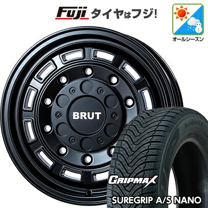 【新品国産車用5穴114.3】 オールシーズンタイヤ ホイール4本セット 225/65R17 グリップマックス シュアグリップ オールシーズン ナノ(限定) トライスター BRUT BR-70 7.5J 17インチ(送料無料)｜フジ スペシャルセレクション