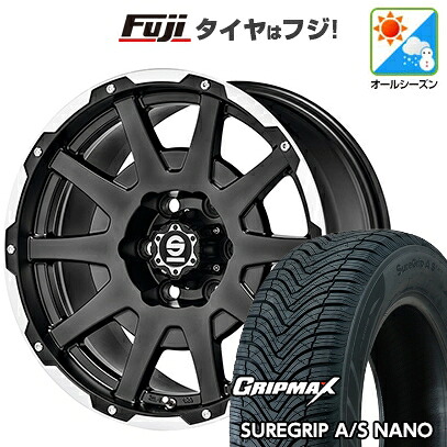 【新品国産車用5穴114.3】 オールシーズンタイヤ ホイール4本セット 225/65R17 グリップマックス シュアグリップ オールシーズン ナノ(限定) OZ SPARCO ダカール 7.5J 17インチ(送料無料)|フジ スペシャルセレクション