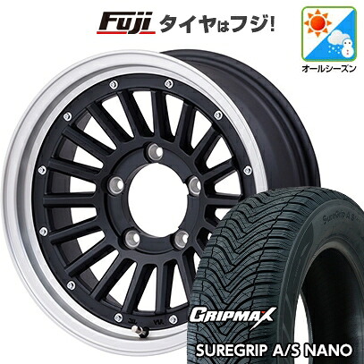 【新品】ジムニー オールシーズンタイヤ ホイール4本セット 175/80R16 グリップマックス シュアグリップ オールシーズン ナノ(限定) ハートボイス マウンテンフック 5.5J 16インチ(送料無料)