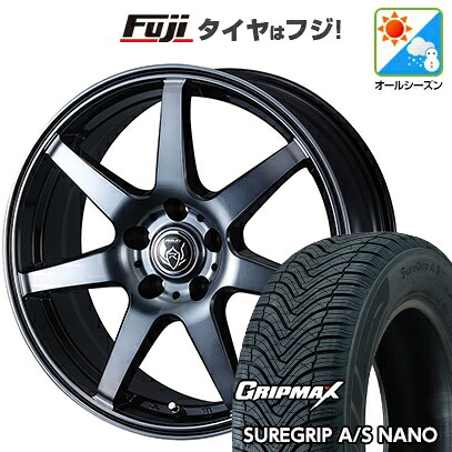 【新品国産車用5穴114.3】 オールシーズンタイヤ ホイール4本セット 225/60R17 グリップマックス シュアグリップ オールシーズン ナノ(限定) WEDS ウェッズ ライツレー KW 7J 17インチ(送料無料)