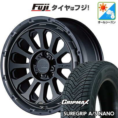 【新品国産車用5穴114.3】 オールシーズンタイヤ ホイール4本セット 225/65R17 グリップマックス シュアグリップ オールシーズン ナノ(限定) エムテクノ M.T.S.JAPAN X CROSS TW 7J 17インチ(送料無料)