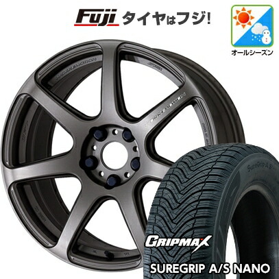 【新品】ライズ/ロッキー（ハイブリッド） オールシーズンタイヤ ホイール4本セット 195/60R17 グリップマックス シュアグリップ オールシーズン ナノ(限定) WORK ワーク エモーション T7R【限定】 7J 17インチ(送料無料)