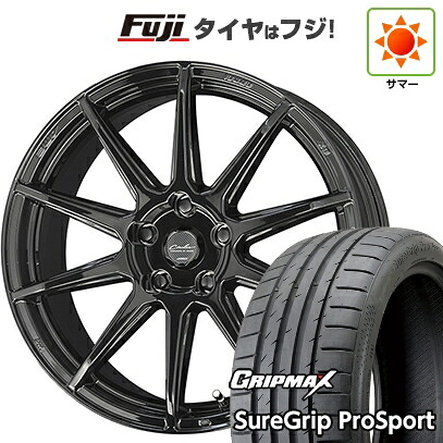 【新品国産車用5穴114.3】 夏タイヤ ホイール4本セット 215/40R18 グリップマックス シュアグリップ PRO SPORT BSW（限定） 共豊 サーキュラー C10R 7J 18インチ(送料無料)