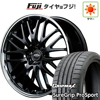 【新品国産車用5穴114.3】 夏タイヤ ホイール4本セット 225/40R18 グリップマックス シュアグリップ PRO SPORT BSW（限定） MID WHEELS エグゼ10 8J 18インチ(送料無料)