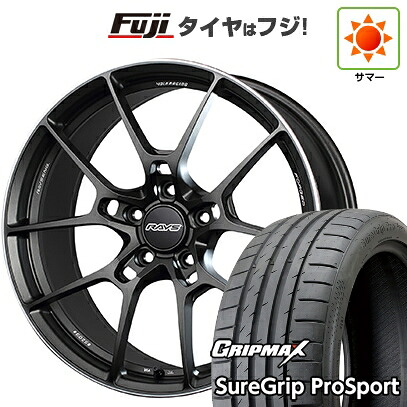 【新品国産車用5穴100】 夏タイヤ ホイール4本セット 225/40R18 グリップマックス シュアグリップ PRO SPORT BSW（限定） RAYS レイズ ボルクレーシング G025 8.5J 18インチ(送料無料)