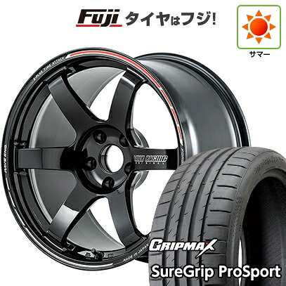 【新品国産車用5穴100】 夏タイヤ ホイール4本セット 225/40R18 グリップマックス シュアグリップ PRO SPORT BSW（限定） RAYS レイズ ボルクレーシング TE37 サーガ S-plus TIME ATTACK 8.5J 18インチ(送料無料)