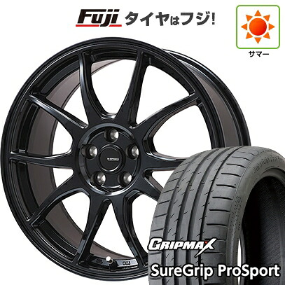 【新品国産車用5穴100】 夏タイヤ ホイール4本セット 225/40R18 グリップマックス シュアグリップ PRO SPORT BSW（限定） ホットスタッフ ジースピード G-06【限定】 7.5J 18インチ(送料無料)
