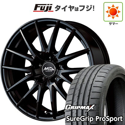 【新品国産車用5穴114.3】 夏タイヤ ホイール4本セット 225/40R18 グリップマックス シュアグリップ PRO SPORT BSW（限定） MID WHEELS SQ27 8J 18インチ(送料無料)