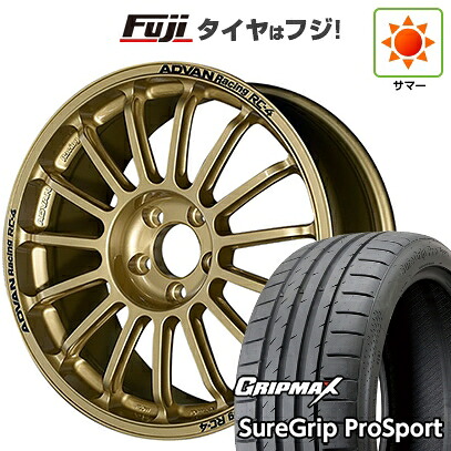 【新品国産車用5穴114.3】 夏タイヤ ホイール4本セット 225/40R18 グリップマックス シュアグリップ PRO SPORT BSW（限定） ヨコハマ アドバンレーシング RC-4 8J 18インチ(送料無料)
