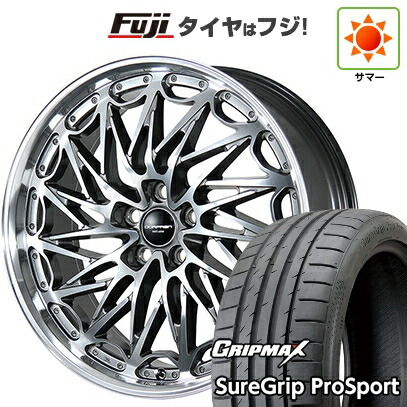 【新品国産車用5穴114.3】 夏タイヤ ホイール4本セット 245/40R19 グリップマックス シュアグリップ PRO SPORT BSW（限定） トピー ドルフレン エクスクルーシブ TLM-02 数量限定 8J 19インチ(送料無料)｜フジ スペシャルセレクション