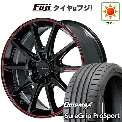 【新品国産車用5穴114.3】 夏タイヤ ホイール4本セット 215/45R18 グリップマックス シュアグリップ PRO SPORT BSW(限定) MID WHEELS MID RACING R25 Plus 7.5J 18インチ(送料無料)|フジ スペシャルセレクション