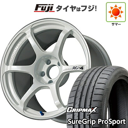 【新品国産車用5穴100】 夏タイヤ ホイール4本セット 225/40R18 グリップマックス シュアグリップ PRO SPORT BSW（限定） ヨコハマ アドバンレーシング RG-4 8.5J 18インチ(送料無料)｜フジ スペシャルセレクション