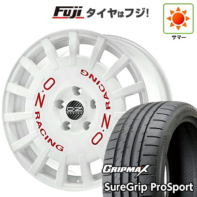 【新品国産車用5穴114.3】 夏タイヤ ホイール4本セット 225/40R18 グリップマックス シュアグリップ PRO SPORT BSW（限定） OZ ラリーレーシング 8J 18インチ(送料無料)