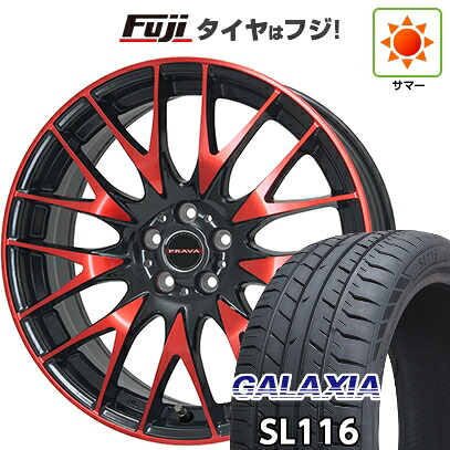 【新品国産車用5穴114.3】 夏タイヤ ホイール4本セット 245/30R20 ギャラクシア SL116(限定) ビッグウエイ レイシーン プラバ9M(レッドクリア) 8.5J 20インチ(送料無料) 81,015円