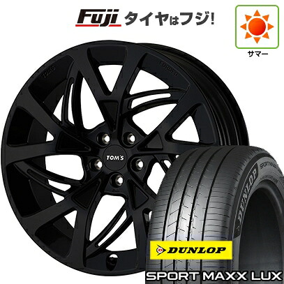 【パンク保証付き】【新品】レクサスRX 2022/11- 夏タイヤ ホイール4本セット 235/50R21 ダンロップ スポーツMAXX LUX TOMS トムス(トヨタ車専用) TWF07 グロスブラック【限定】 8.5J 21インチ(送料無料)|フジ スペシャルセレクション