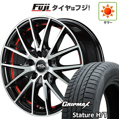 【新品国産車用5穴114.3】 夏タイヤ ホイール4本セット 225/60R18 グリップマックス スタチャー H/T BSW（限定） MID WHEELS RX27 7J 18インチ(送料無料)