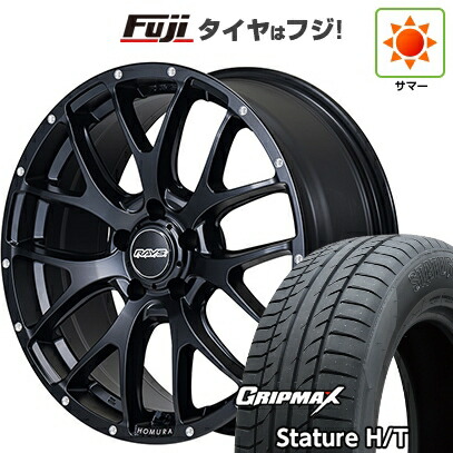 【新品国産車用5穴114.3】 夏タイヤ ホイール4本セット 225/55R18 グリップマックス スタチャー H/T BSW（限定） RAYS レイズ ホムラ 2X7FA 7.5J 18インチ(送料無料)