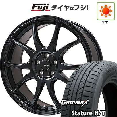 【新品国産車用5穴100】 夏タイヤ ホイール4本セット 225/55R18 グリップマックス スタチャー H/T BSW（限定） ホットスタッフ ジースピード G-06【限定】 7.5J 18インチ(送料無料)