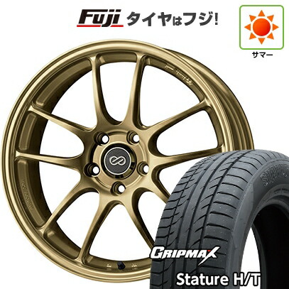 【新品国産車用5穴100】 夏タイヤ ホイール4本セット 225/55R18 グリップマックス スタチャー H/T BSW（限定） ENKEI エンケイ PerformanceLine PF01 7J 18インチ(送料無料)