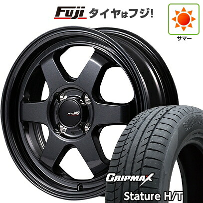 【新品国産車用5穴114.3】 夏タイヤ ホイール4本セット 225/65R17 グリップマックス スタチャー H/T BSW（限定） MID WHEELS MID RACING R06 7.5J 17インチ(送料無料)｜フジ スペシャルセレクション