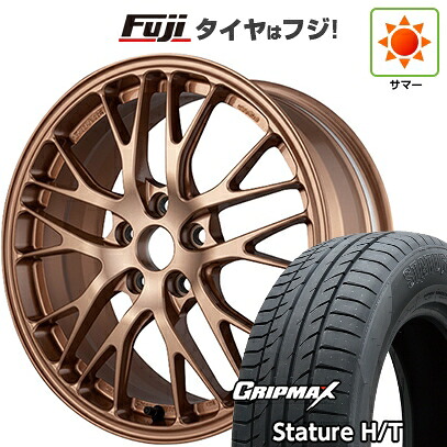【新品国産車用5穴100】 夏タイヤ ホイール4本セット 225/55R18 グリップマックス スタチャー H/T BSW（限定） ブリヂストン ポテンザ RW007 8J 18インチ(送料無料)