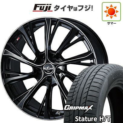 【新品国産車用5穴114.3】 夏タイヤ ホイール4本セット 235/50R18 グリップマックス スタチャー H/T BSW（限定） WEDS ウェッズ レオニス JG BK/SCマシニング 8J 18インチ(送料無料)