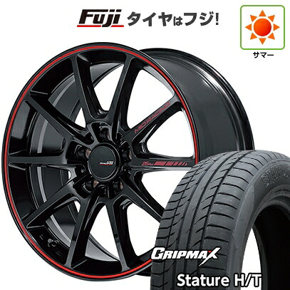 【新品国産車用5穴114.3】 夏タイヤ ホイール4本セット 225/60R18 グリップマックス スタチャー H/T BSW（限定） MID WHEELS MID RACING R25 Plus 7.5J 18インチ(送料無料)｜フジ スペシャルセレクション