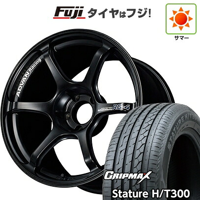 【新品国産車用5穴100】 夏タイヤ ホイール4本セット 225/55R18 グリップマックス スタチャー H/T300 BSW（限定） ヨコハマ アドバンレーシング RG-4 8J 18インチ(送料無料)｜フジ スペシャルセレクション