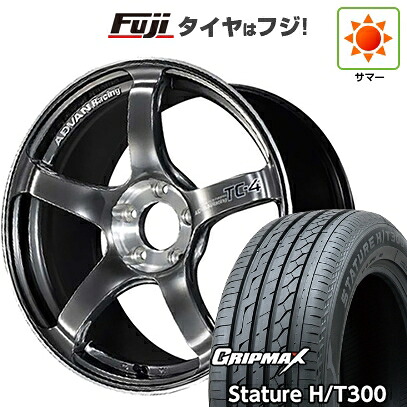 【新品国産車用5穴100】 夏タイヤ ホイール4本セット 225/55R18 グリップマックス スタチャー H/T300 BSW（限定） ヨコハマ アドバンレーシング TC-4 SE 8J 18インチ(送料無料) 134,600円