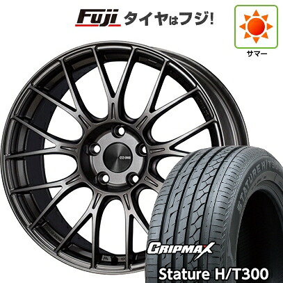 【新品国産車用5穴100】 夏タイヤ ホイール4本セット 225/55R18 グリップマックス スタチャー H/T300 BSW（限定） ENKEI エンケイ PerformanceLine PFM1 8J 18インチ(送料無料)