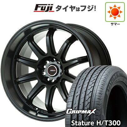 【新品国産車用5穴114.3】 夏タイヤ ホイール4本セット 235/55R18 グリップマックス スタチャー H/T300 BSW（限定） ゴジゲン ファイヤーボールダブルアール 7.5J 18インチ(送料無料)