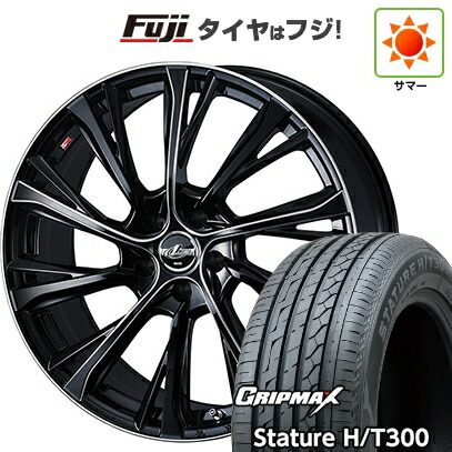 【新品国産車用5穴114.3】 夏タイヤ ホイール4本セット 225/55R19 グリップマックス スタチャー H/T300 BSW(限定2024年製) WEDS ウェッズ レオニス JG BK/SCマシニング 8J 19インチ(送料無料)