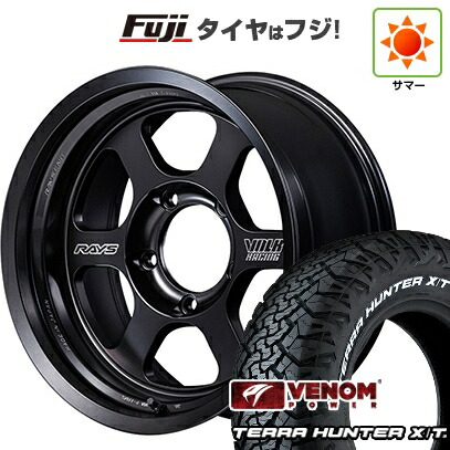 【新品】ランクル70(GDJ76W) 夏タイヤ ホイール4本セット 285/75R16 ヴェノムパワー テラハンターX/T2 RWL(限定) RAYS レイズ ボルクレーシング TE37XT Black Shadow LTD. 8J 16インチ(送料無料)