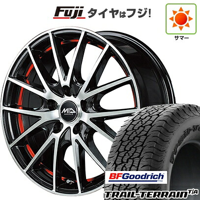 【新品国産車用5穴114.3】 夏タイヤ ホイール4本セット 225/60R18 BFグッドリッチ トレールテレーンT/A RBL MID WHEELS RX27 7J 18インチ(送料無料)