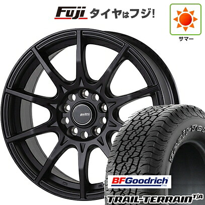 【新品国産車用5穴114.3】 夏タイヤ ホイール4本セット 225/65R17 BFグッドリッチ トレールテレーンT/A ORWL ゴジゲン ブラックマン G I 7J 17インチ(送料無料)|フジ スペシャルセレクション