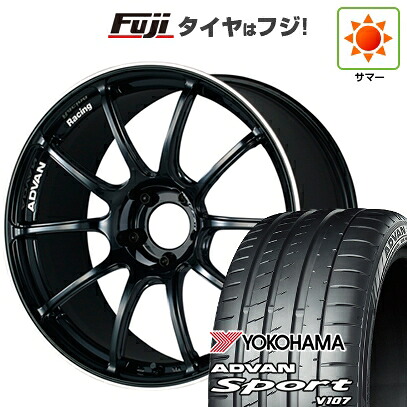 【パンク保証付き】【新品国産車用5穴114.3】 夏タイヤ ホイール4本セット 225/45R18 ヨコハマ アドバン スポーツ V107(限定) ヨコハマ アドバンレーシング RZII 8J 18インチ(送料無料)