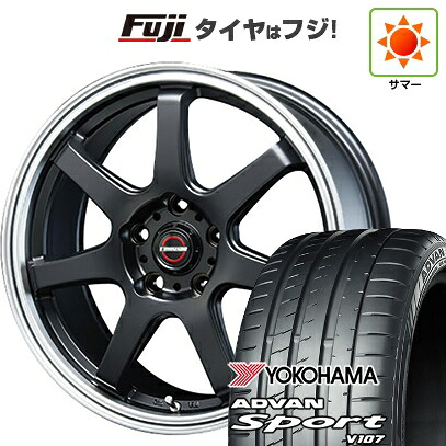 【パンク保証付き】【新品国産車用5穴114.3】 夏タイヤ ホイール4本セット 225/45R18 ヨコハマ アドバン スポーツ V107(限定) ブレスト ユーロマジック タイプS-07 7.5J 18インチ(送料無料)