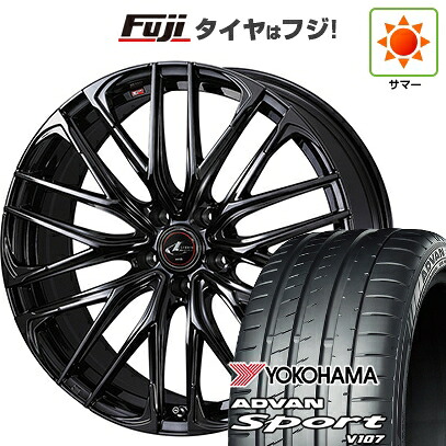 【パンク保証付き】【新品国産車用5穴114.3】 夏タイヤ ホイール4本セット 225/45R18 ヨコハマ アドバン スポーツ V107(限定) WEDS ウェッズ レオニス SK 7J 18インチ(送料無料)