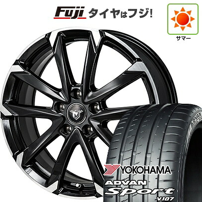 【パンク保証付き】【新品国産車用5穴114.3】 夏タイヤ ホイール4本セット 225/45R18 ヨコハマ アドバン スポーツ V107(限定) モンツァ JPスタイル MJ-V 7.5J 18インチ(送料無料)