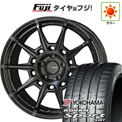 【パンク保証付き】【新品国産車用5穴114.3】 夏タイヤ ホイール4本セット 225/45R18 ヨコハマ アドバン スポーツ V107(限定) 共豊 ガレルナ レフィーノ 8J 18インチ(送料無料) 118,000円