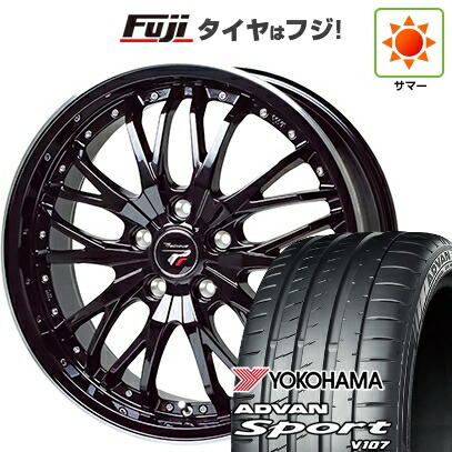 【パンク保証付き】【新品国産車用5穴114.3】 夏タイヤ ホイール4本セット 225/45R18 ヨコハマ アドバン スポーツ V107(限定) ホットスタッフ プレシャス HM-3 7.5J 18インチ(送料無料)|フジ スペシャルセレクション