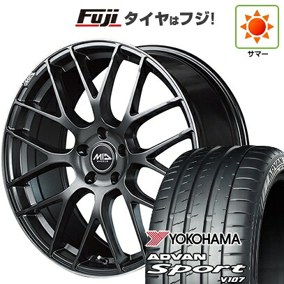 【パンク保証付き】【新品国産車用5穴114.3】 夏タイヤ ホイール4本セット 225/45R18 ヨコハマ アドバン スポーツ V107(限定) MID WHEELS MID EXCLUSIVE 028F 7J 18インチ(送料無料)