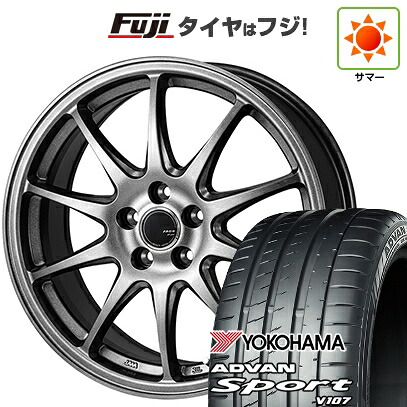 【パンク保証付き】【新品国産車用5穴114.3】 夏タイヤ ホイール4本セット 225/45R18 ヨコハマ アドバン スポーツ V107(限定) モンツァ ZACK JP-202 7J 18インチ(送料無料)