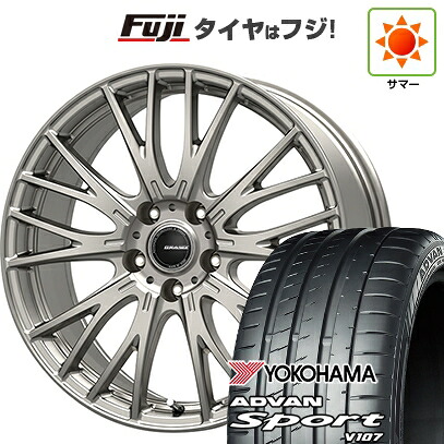 【パンク保証付き】【新品国産車用5穴114.3】 夏タイヤ ホイール4本セット 225/45R18 ヨコハマ アドバン スポーツ V107(限定) コーセイ クレイシズ SE48 8J 18インチ(送料無料)